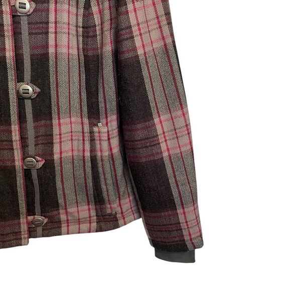 Columbia Sportswear Plaid Jacket Wool Blend Full Zip Size MED - Picture 4 of 8